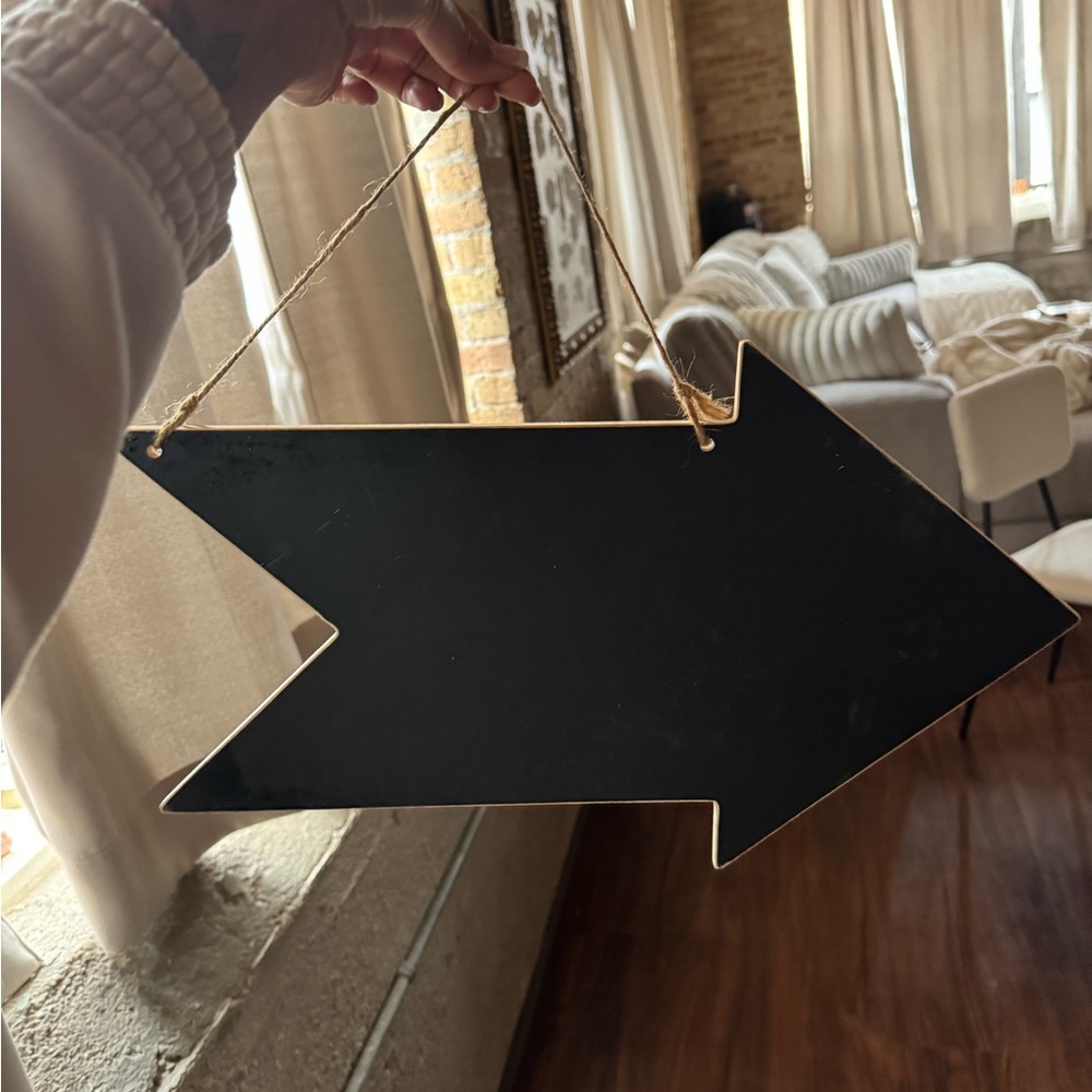 Black Arrow Chalkboard Wall Decor